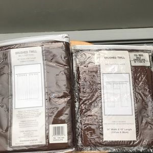 "New" JC Penny Chocolate Brushed Twill Curtain Set